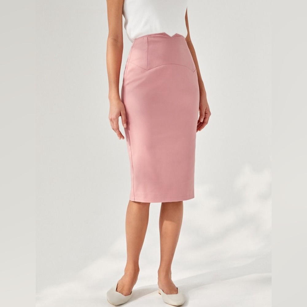 Love Bonito Tracy Pencil Skirt in Pink Salmon size 4